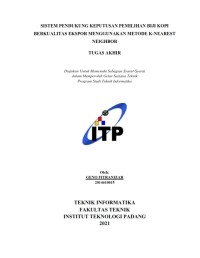 Image of sistem pendukung keputusan pemilihan biji kopi berkualitas ekspor menggunakan metode k-nearest neighbor