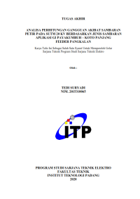 Image of Analisa Perhitungan Gangguan Akibat Sambaran Petir Pada SUTM 20 kV Berdasarkan Jenis Sambaran Aplikasi GI Payakumbuh - Koto Panjang Feeder Pangkalan