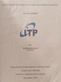 Image of EVALUASI HALTE ANGKUTAN PERKOTAAN DI KOTA PADANG