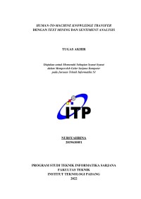 Image of HUMAN-TO-MACHINE KNOWLEDGE TRANSFER DENGAN TEXT MINING DAN SENTIMENT ANALYSIS