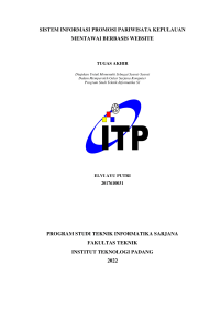 Image of SISTEM INFORMASI PROMOSI PARIWISATA KEPULAUAN MENTAWAI BERBASIS WEBSITE
