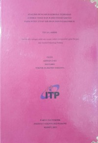 Image of ANALISIS PENGARUH KORONA TERHADAP AUDIBLE NOISE DAN RADIO INTERFERENCE PADA SUTET 275 KV KILIRAN JAO-PAYAKUMBUH