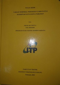 Image of Variasi temporal perubahan garis pantai di sekitar pantai kota pariaman