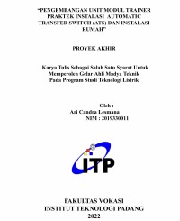 Image of Pengembangan unit modul trainer praktek instalasi Automatic Transfer Switch (ATS) dan instalasi rumah