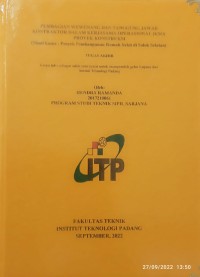 Image of PEMBAGIAN WEWENANG DAN TANGGUNG JAWAB KONTRAKTOR DALAM KERJASAMA OPERASIONAL (KSO) PROYEK KONSTRUKSI ( Studi Kasus : Proyek Pembanguan Rumah Sakit di Solok Selatan)