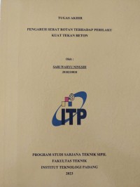 Image of Pengaruh serat rotan terhadap perilaku kuat tekan beton