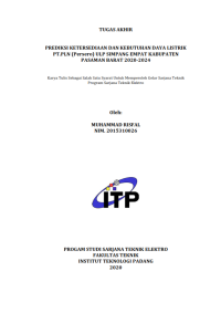 Image of Prediksi Ketersediaan dan Kebutuhan Daya Listrik PT. PLN (Persero) ULP Simpang Empat Kabupaten Pasaman Barat 2020-2024