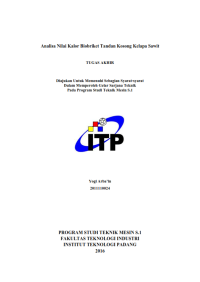 Image of Analisa Nilai Kalor Biobriket Tandan Kosong Kelapa Sawit