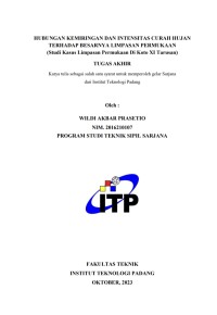 Image of Hubungan Kemiringan Dan Intensitas Curah Hujan Terhadap Besarnya Limpasan Permukaan (Studi Kasus Limpasan Permukaan Di Koto XI Tarusan)