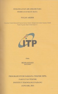 Image of PEMANFAATAN ABU JERAMI PADA PEMBUATAN BATU BATA