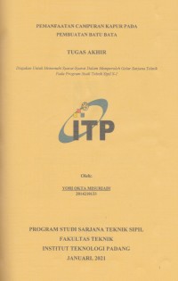 Image of PEMANFAATAN CAMPURAN KAPUR PADA PEMBUATAN BATU BATA