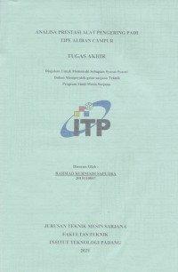 Image of ANALISA PRESTASI ALAT PENGERING PADI TIPE ALIRAN CAMPUR