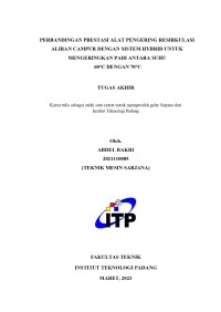 Image of PERBANDINGAN PRESTASI ALAT PENGERING RESIRKULASI ALIRAN CAMPUR DENGAN SISTEM HYBRID UNTUK MENGERINGKAN PADI ANTARA SUHU 60C DENGAN 70C