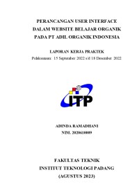 Image of Perancangan User Interface Dalam Website Belajar Organik Pada PT Adil Organik Indonesia