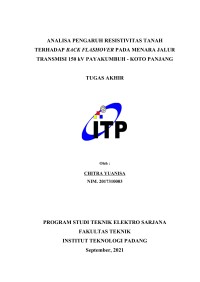Image of ANALISA PENGARUH RESISTIVITAS TANAH TERHADAP BACKFLASHOVER PADA MENARA JALUR TRANSMISI 150 kV PAYAKUMBUH-KOTO PANJANG