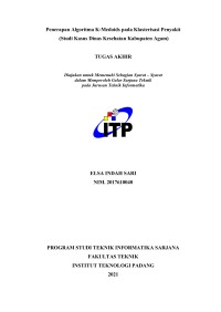 Image of PENERAPAN ALGORITMA K-MEDOIDS PADA KLASTERISASI PENYAKIT (STUDI KASUS DINAS KESEHATAN KABUPATEN AGAM)