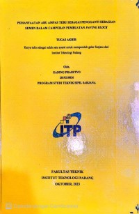 Image of PEMANFAATAN ABU AMPAS TEBU SEBAGAI PENGGANTI SEBAGIAN SEMEN DALAM CAMPURAN PEMBUATAN PAVING BLOCK