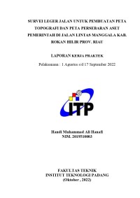 Image of SURVEI LEGER JALAN UNTUK PEMBUATAN PETA TOPOGRAFI DAN PETA PERSEBARAN ASET PEMERINTAH DI JALAN LINTAS MANGGALA KAB. ROKAN HILIR PROV. RIAU