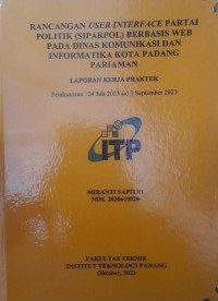 Image of RANCANGAN USER INTERFACE PARTAI POLITIK (SIPARPOL) BERBASIS WEB PADA DINAS KOMUNIKASI DAN INFORMATIKA KOTA PADANG PARIAMAN