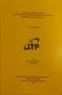Image of ANALISIS KAPASITAS SEISMIK STRUKTUR RANGKA BETON BERTULANG DENGAN DINDING BATA ADA BUKAAN