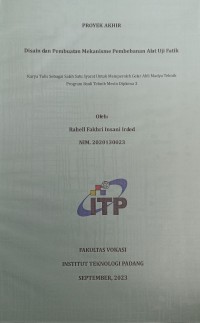 Image of Disain dan Pembuatan Mekanisme Pembebanan Alat Uji Fatik