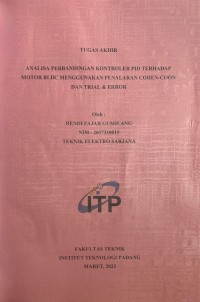Image of ANALISA PERBANDINGAN KONTROLER PID TERHADAP MOTOR BLDC MENGGUNAKAN PENALARAN COHEN-COON DAN TRIAL & ERROR