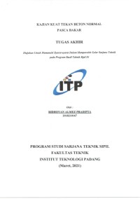Image of KAJIAN KUAT TEKAN BETON NORMAL PASCA BAKAR