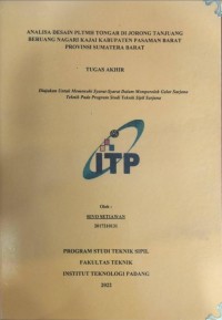Image of Analisa Desain PLTMH Tongar DI Jorong Tanjuang Beruang Nagari Kajai Kabupaten Pasaman Barat Provinsi Sumatera Barat