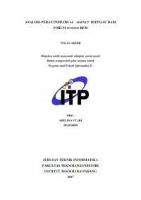 Image of ANALISIS PERAN INDIVIDUAL AGENCY DITINJAU DARI FORUM ONLINE BPJS