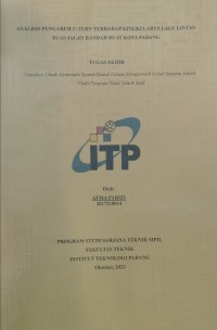 Image of Analisis Pengaruh U-Turn Terhadap Kinerja Arus Lalu Lintas Ruas Jalan Bandar Buat Kota Padang
