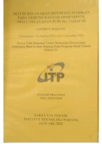 Image of Setudi Kelayakan Sistim Kelistrikan pada Gedung DPMPTSPPTK (Mall Pelayanan Publik) Tahap II
