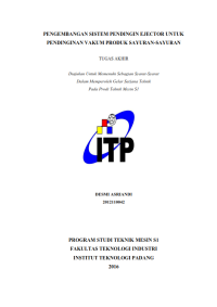 Image of PENGEMBANGAN SISTEM PENDINGIN EJECTOR UNTUK PENDINGINAN VAKUM PRODUK SAYURAN-SAYURAN