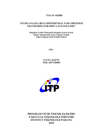 Image of Studi Analisa Rele Diferensial Pada Proteksi Transformator 60Mva GI Pauh Limo