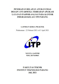Image of Penerapan Delapan Aturan Emas Desain Antarmuka Terhadap Aplikasi Layanan Paspor Online pada Kantor Imigrasi Kelas I TPI Padang