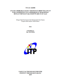 Image of Analisa Perbaikan Susut Teknik dan Drop Tegangan Pada Feeder di PT PLN (Persero) ULP Mukomuko dengan Menggunakan Software Etap 12.6.0