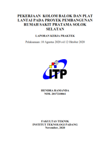 Image of Pekerjaan Kolom Balok Dan Plat Lantai Pada Proyek Pembangunan Rumah Sakit Pratama Solok Selatan