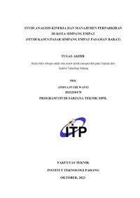 Image of Analisis Kinerja Dan Manajemen Perparkiran Di Kota Simpang Empat ( Studi Kasus : Pasar Simpang Empat Pasaman Barat)
