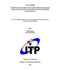 Image of EFEKTIFITAS METODE PENTANAHAN TERHADAP DAERAH CADAS PADA SALURAN TRANSMISI 150KV PAYAKUMBUH - KOTO PANJANG