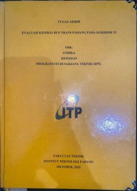 Image of Evaluasi Kinerja Bus Trans Padang Pada Koridor VI