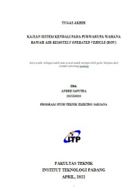 Image of Kajian Sistem Kendali pada Purwarupa Wahana Bawah Air Remotely Operated Vehicle (ROV)