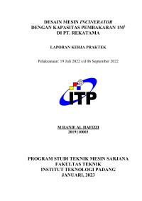 Image of DESAIN MESIN INCINERATOR DENGAN KAPASITAS PEMBAKARAN 1M3 DI PT. REKATAMA