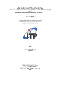 Image of SISTEM PENDUKUNG KEPUTUSAN SELEKSI PENGANGKATAN PEKERJA HARIAN MENJADI KARYAWAN TETAP MENGGUNAKAN METODE MULTI ATTRIBUTE UTILITY THEORY (Studi Kasus : Dinas Pekerjaan Umum Kota Sawahlunto)