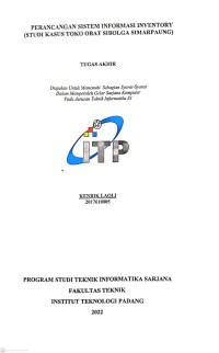 Image of Perancangan Sistem Informasi Inventory (Studi Kasus Toko Obat Sibolga Simarpaung)
