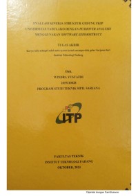Image of EVALUASI KINERJA STRUKTUR GEDUNG FKIP UNIVERSITAS TADULAKO DENGAN PUSHOVER ANALYSIS MENGGUNAKAN SOFTWARE SEISMOSTRUCT