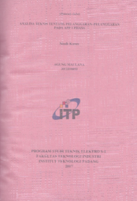 Image of Analisa Teknis Tentang Pelanggaran-Pelanggaran Pada Pada APP 1 Phasa