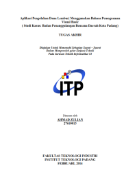 Image of Aplikasi Pengolahan Waktu Lembur Menggunakan Bahasa Pemograman visual basic (Studi Kasus: Badan Penanggulangan Bencana Daerah Kota Padang