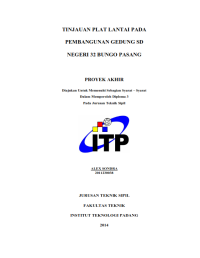 Image of TINJAUAN PLAT LANTAI PADA PEMBANGUNAN GEDUNG SD NEGERI 32 BUNGO PASANG