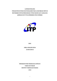 Image of Pengaktifan Fungsi Sectionalizer pada Load Break Switch Motorized untuk Mengurangi Titik Padam saat Gangguan Jaringan di PT PLN (Persero) UP2D Sumbar