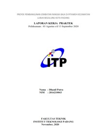 Image of Proyek Pembangunan Jembatan Rangka Baja Di Pitameh Kecamatan Lubuk Begalung Kota Padang