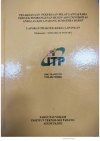 Image of Pelaksanaan Pekerjaan Pelat Lantai Pada Proyek Pembangunan Rusun ASN Universitas Andalas Kota Padang Sumatera Barat